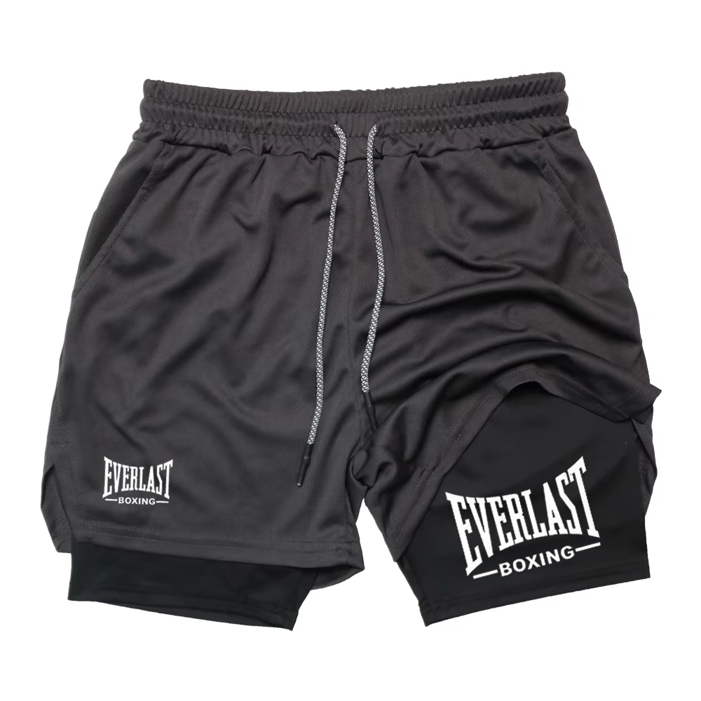 Fitness & Nutrition Lab - Men's compression gym shorts, EVERLAST printed