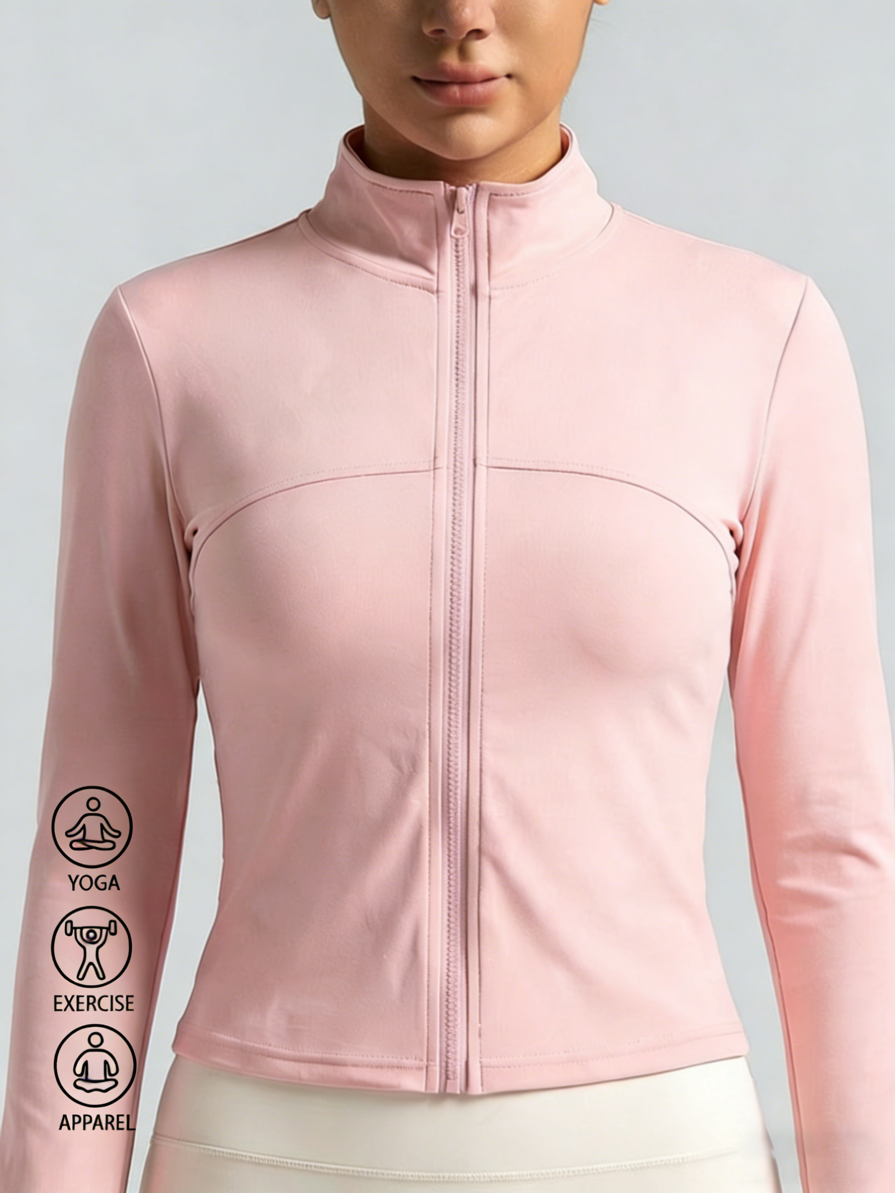 New Women Light pink Yoga Coat - đánh giá và giá Fitness & Nutrition Lab