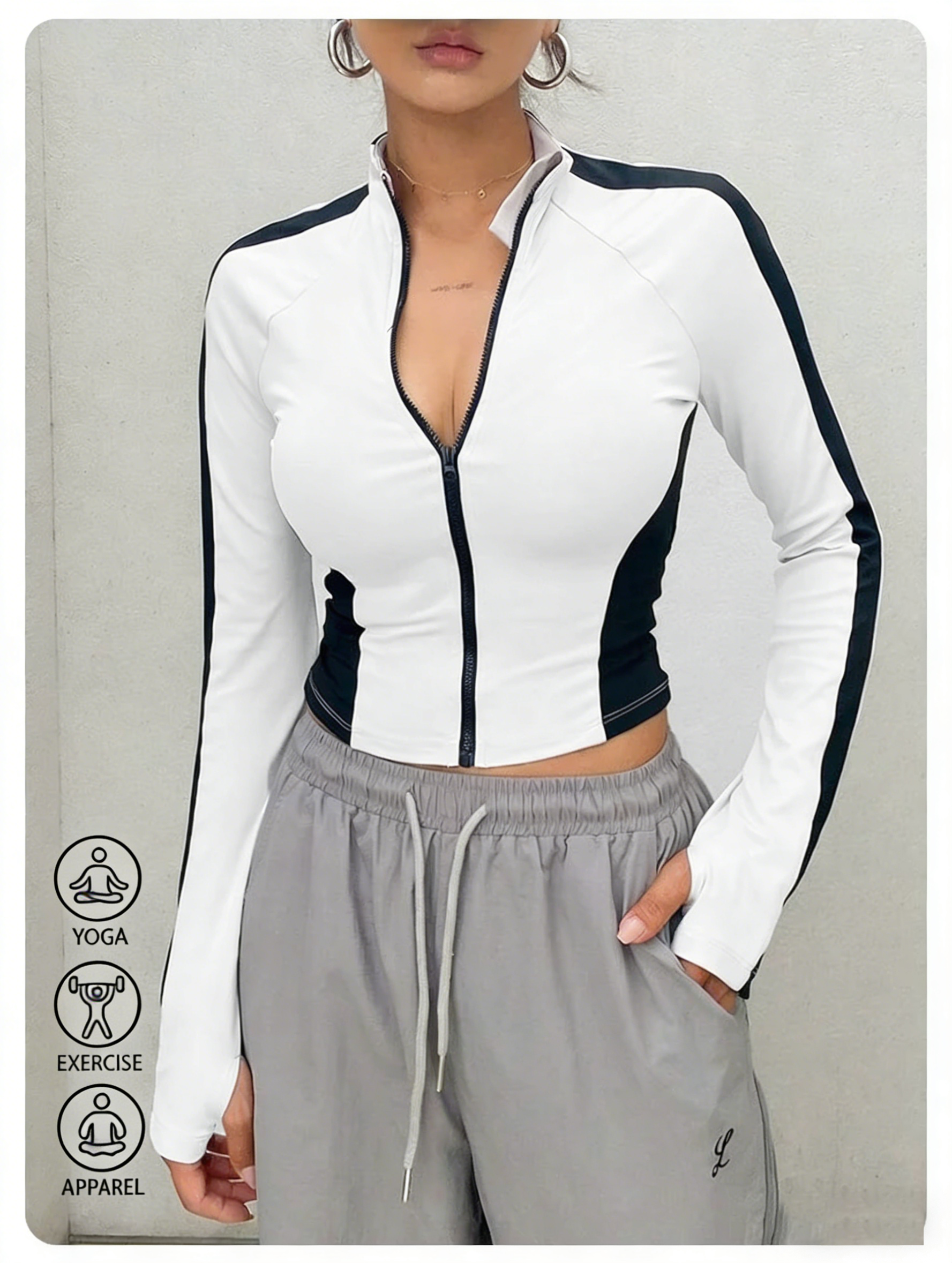 Yoga Clothes Stand Up Collar J - đánh giá và giá Fitness & Nutrition Lab